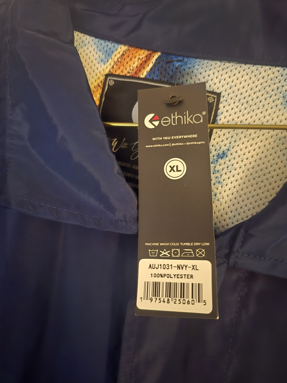 ethika Navy Blue Light bomber Jacket